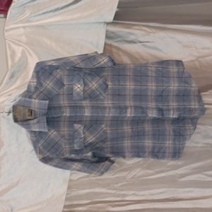 Vintage Levi's Western style button down snap short sleeve plaid shirt M
